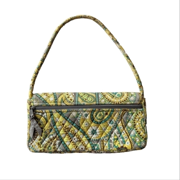 😄 Vera Bradley 2011 Lemon Parfait Small Hand Bag Satchel Purse - Picture 4 of 6